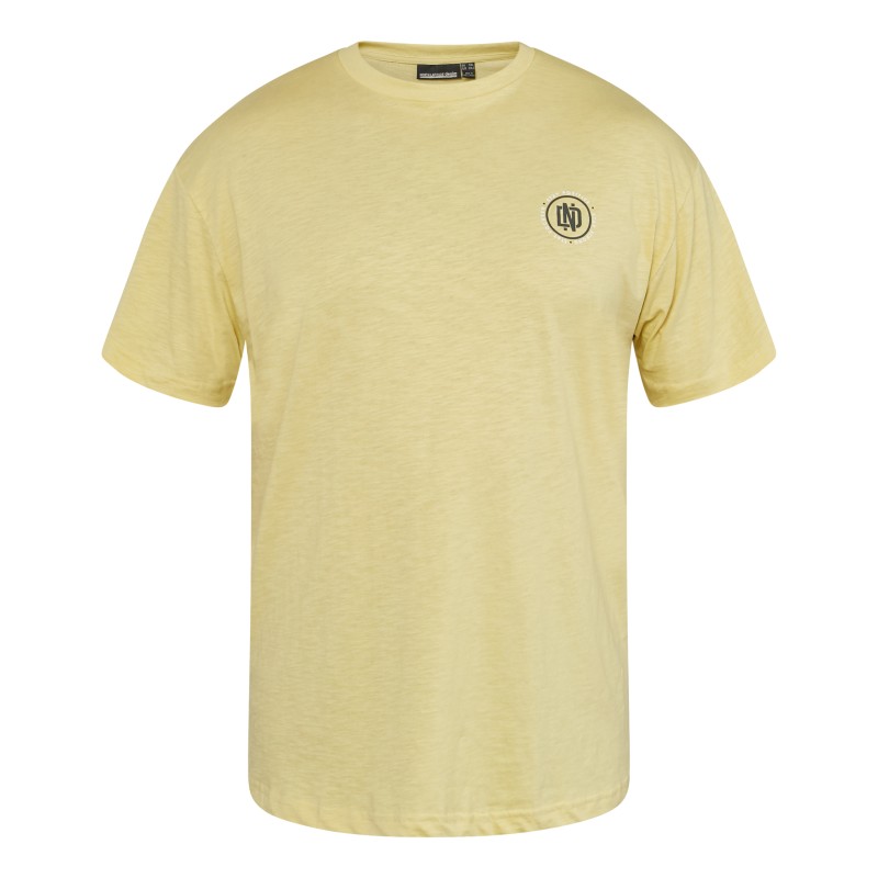 T-shirt NORTH LATITUDE z logo na piersi żółty