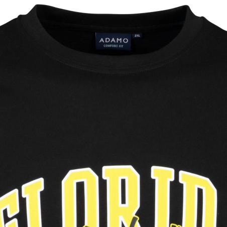 T-shirt ADAMO z nadrukiem FLORIDA czarny