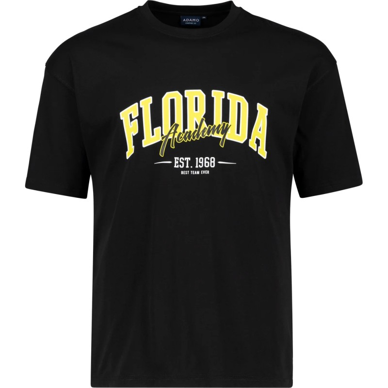 T-shirt ADAMO z nadrukiem FLORIDA czarny