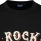 T-shirt ADAMO z nadrukiem Rock & Roll czarny