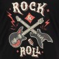 T-shirt ADAMO z nadrukiem Rock & Roll czarny