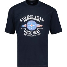 T-shirt ADAMO z nadrukiem granatowy