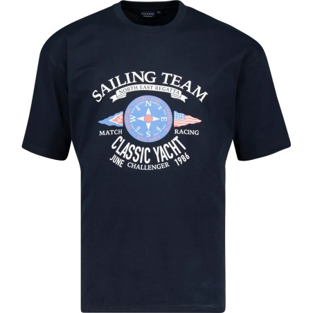 T-shirt ADAMO z nadrukiem granatowy