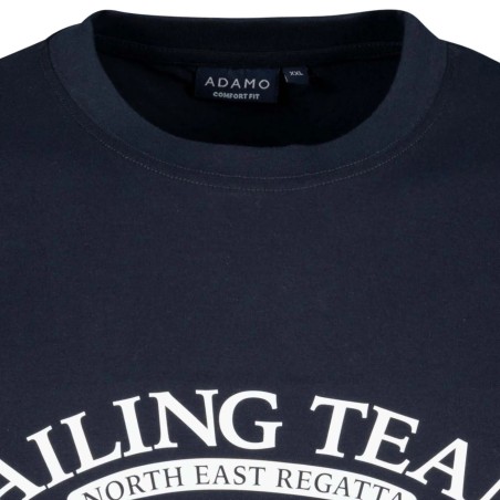 T-shirt ADAMO z nadrukiem granatowy