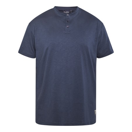 T-shirt rozpinany pod szyją North Latitude granatowy melanż