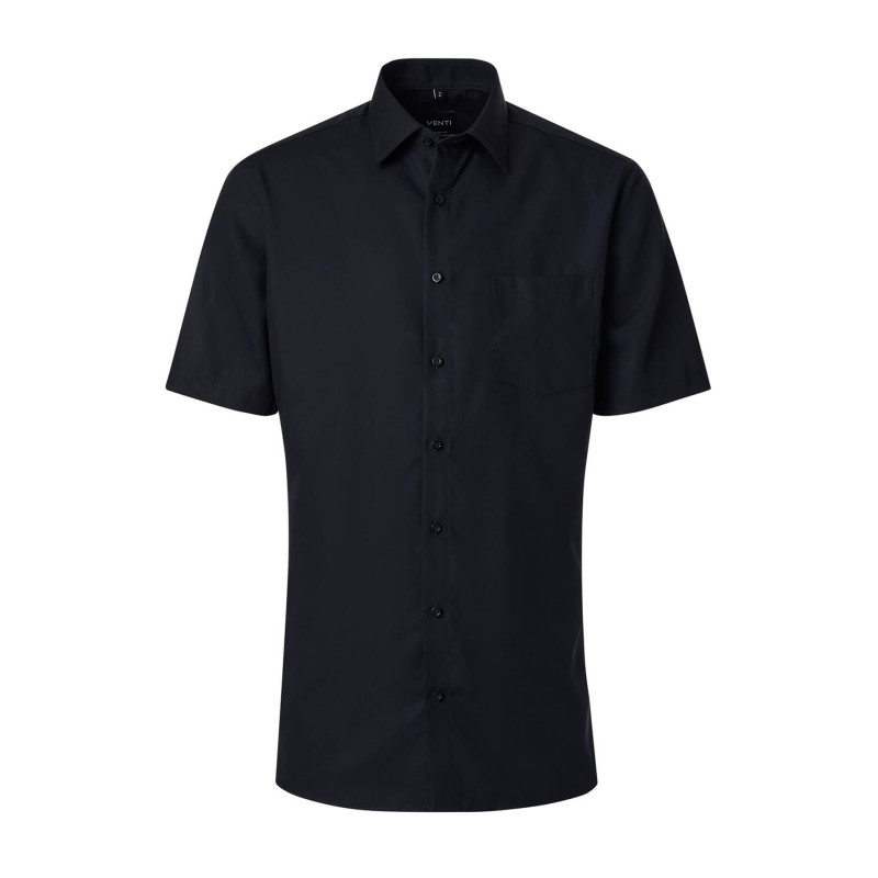 Koszula z krótkim rękawem elegancka VENTI non-iron czarna