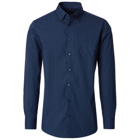 Koszula z długim rękawem VENTI granatowa we wzorek