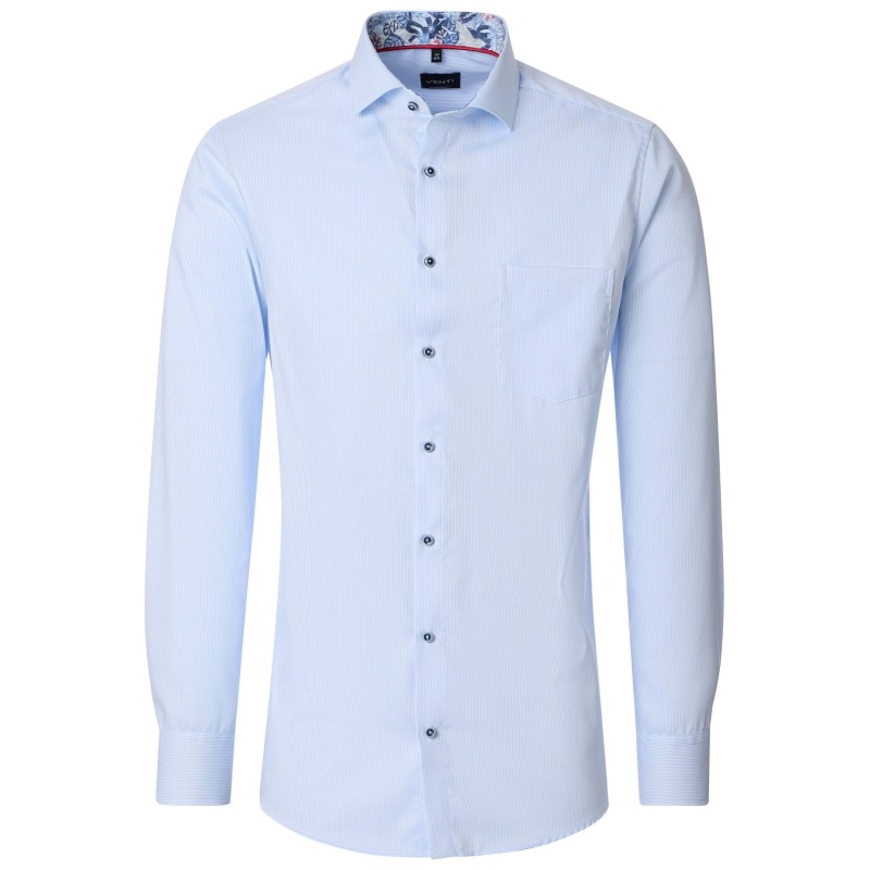 Koszula wizytowa z długim rękawem non-iron VENTI niebieska w paski