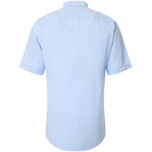 Koszula z krótkim rękawem CASA MODA lniana błękitna