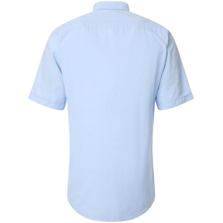 Koszula z krótkim rękawem CASA MODA lniana błękitna