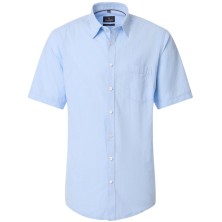 Koszula z krótkim rękawem CASA MODA lniana błękitna