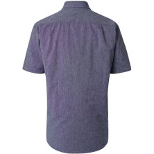 Koszula z krótkim rękawem CASA MODA lniana niebieska