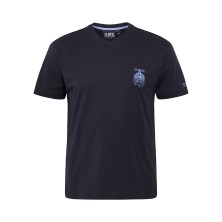 T-shirt w serek North Latitude granatowy