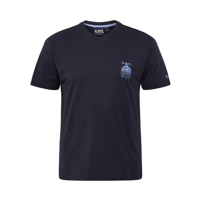 T-shirt w serek North Latitude granatowy T-shirt w serek North Latitude granatowy