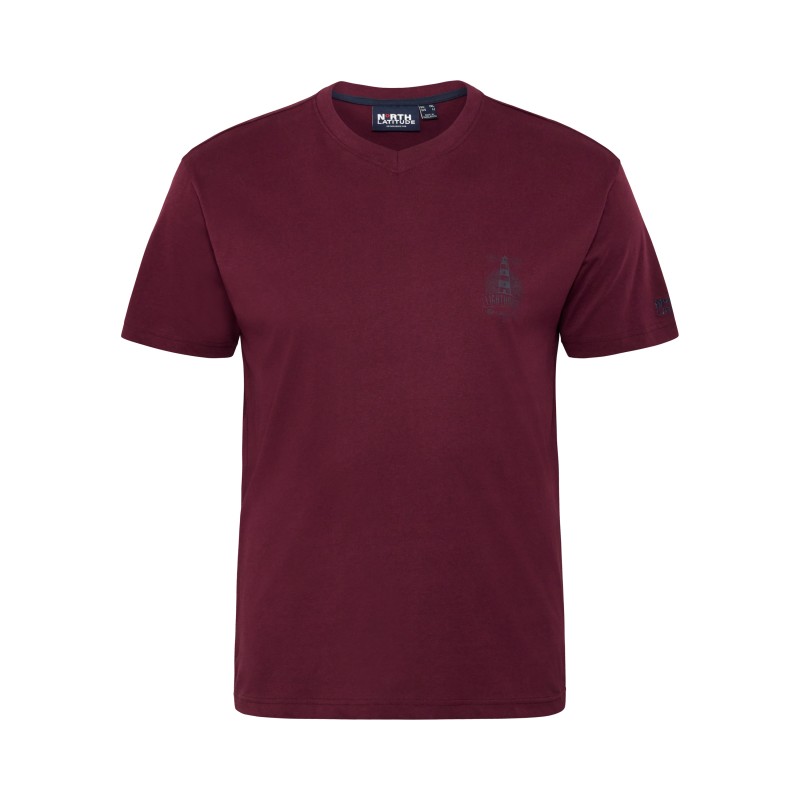 T-shirt w serek North Latitude bordowy T-shirt w serek North Latitude bordowy