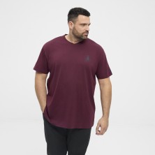 T-shirt w serek North Latitude bordowy