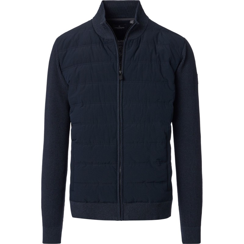 Sweter hybrydowy rozpinany CASA MODA granatowy