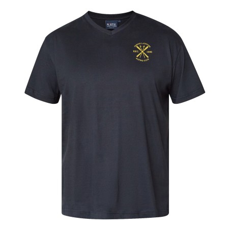 T-shirt w serek North Latitude czarny