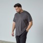 T-shirt w serek North Latitude grafitowy