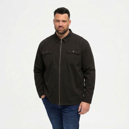 Koszula rozpinana na suwak North Latitude Denim czarna