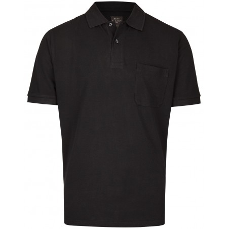 Koszulka polo z kieszonką czarna KITARO 5XL